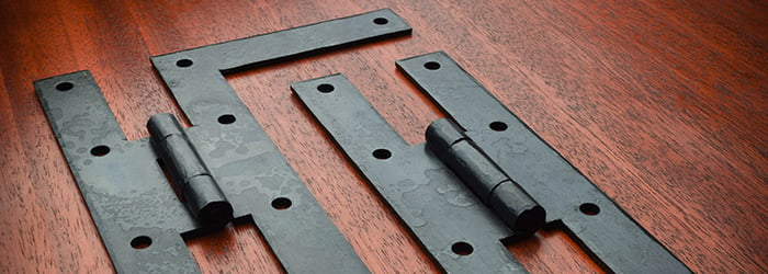 Black Iron Hinges, Wrought Iron Hinges, Hand Forged
