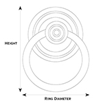 RP-2 Antique Ring Pull Line Drawing