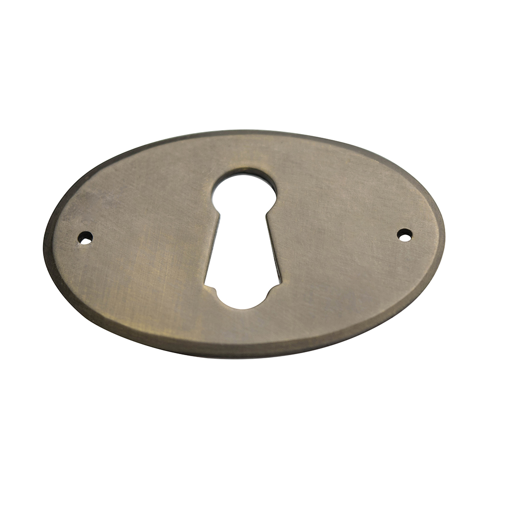 FE-8 Antique Oval Keyhole Escutcheon